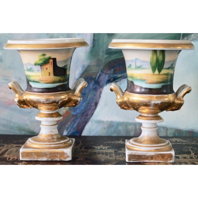 Antique Porcelain Medici Vases, Set of 2 For Sale - Image 11 of 11