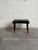 Black Vintage Danish Modern Teak & Black Leather Footstool Ottoman Mid Century Stool For Sale - Image 8 of 8