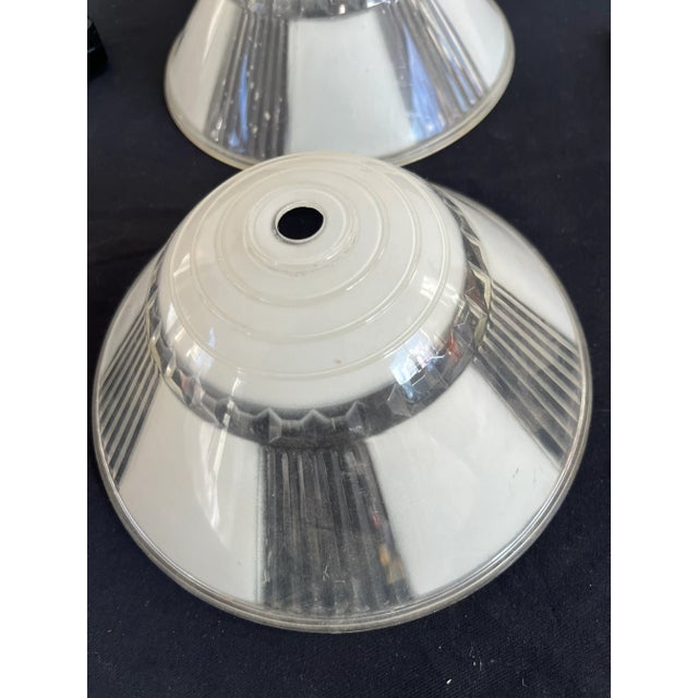 Transparent Mid 20th Century Pair Vintage Art Deco Petite Table Lamp Shades, Plastic Material For Sale - Image 8 of 8