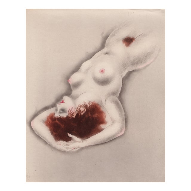 Louis Icart, Very Prominent Nipples from The Life of Breasts, Nude, Original Etching & Aquatint, 1945 For Sale