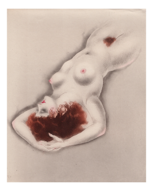 Louis Icart, Very Prominent Nipples from The Life of Breasts, Nude, Original Etching & Aquatint, 1945
