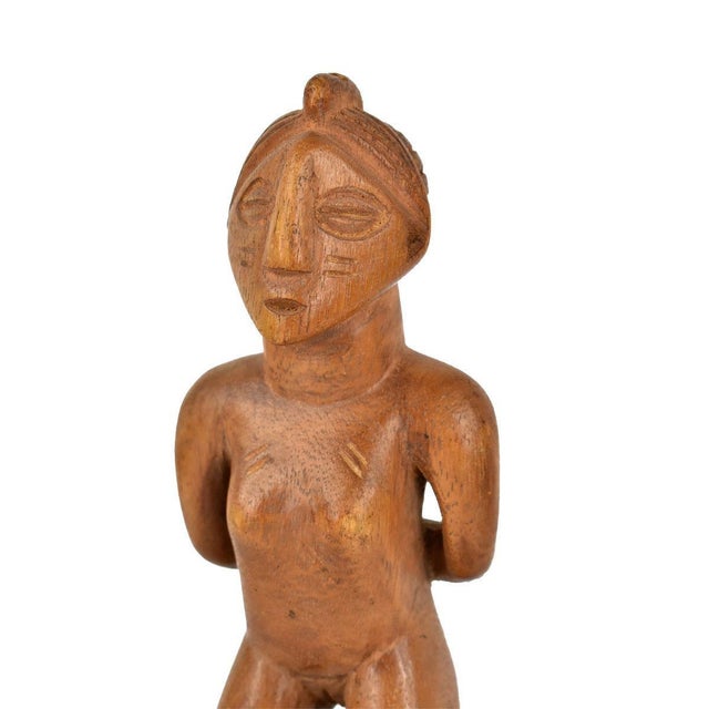 Early 20th Century Tabwa Female Miniature Figure on Custom Base 5.5 Inch For Sale - Image 4 of 4