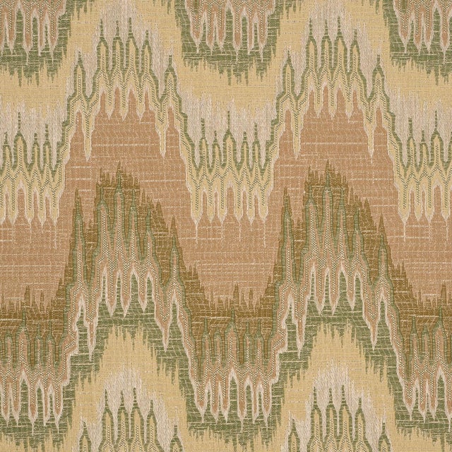 Traditional Sample - Schumacher Elio Flamestitch Fabric In Citron For Sale - Image 3 of 6
