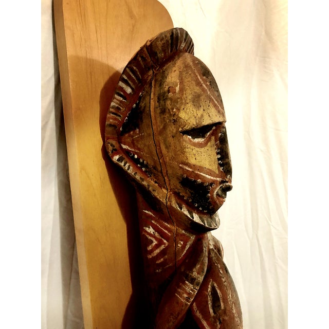 Wood Hand-Carved, Painted Wood Ancestral Spirit Figure From Papua New Guinea For Sale - Image 7 of 17