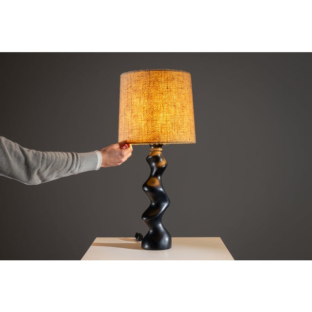 Sculptural Wooden Type 42 Table Lamp from Temde Leuchten, 1970s For Sale - Image 6 of 15