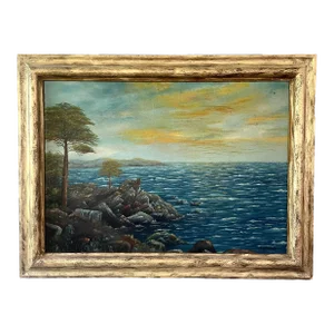 Oil Landscape Painting on Board Signed.