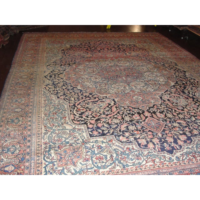 Antique Persian Feraghan Sarouk, 10'6" × 14'6" For Sale - Image 10 of 10