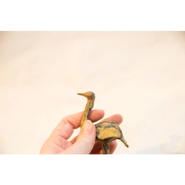 Vintage African Light Patina Bronze Ostrich For Sale In New York - Image 6 of 8