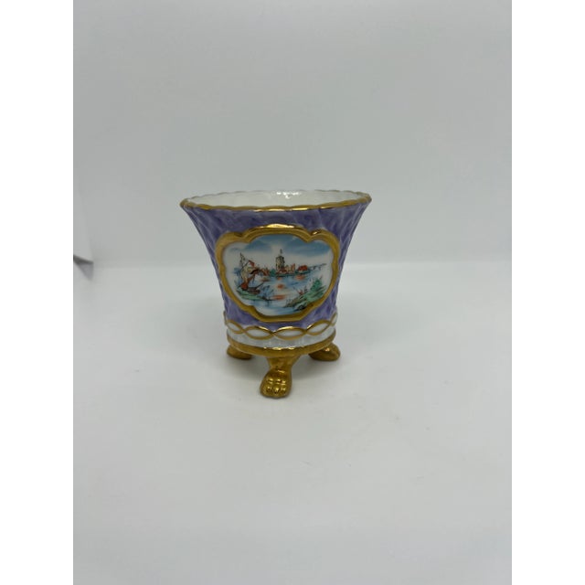 Three Footed Mini Compote in the Style of Chamberlain Worcester Porcelain For Sale In Savannah - Image 6 of 6