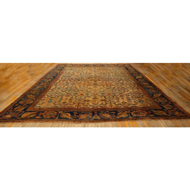 This elegant Vintage Persian Mahal rug, dating to circa 1940, is a classic representative of the renowned weaving...