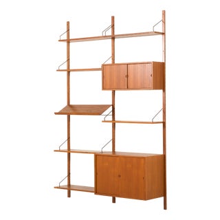 Vintage High Teak Wall Unit by Poul Cadovius for Cado, 1960s For Sale
