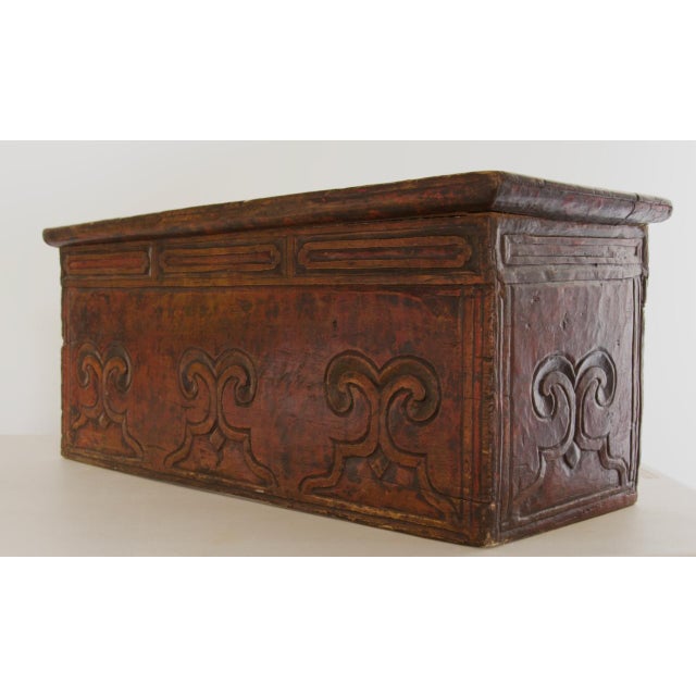 Mid 19th Century Antique Tibetan Altar Table or Bench With Drawer, 19th Century For Sale - Image 5 of 8