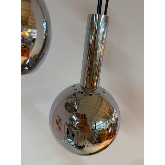 Metal 7-Light Chrome Cascade Lamp by Richard Essig, 1970s For Sale - Image 7 of 11