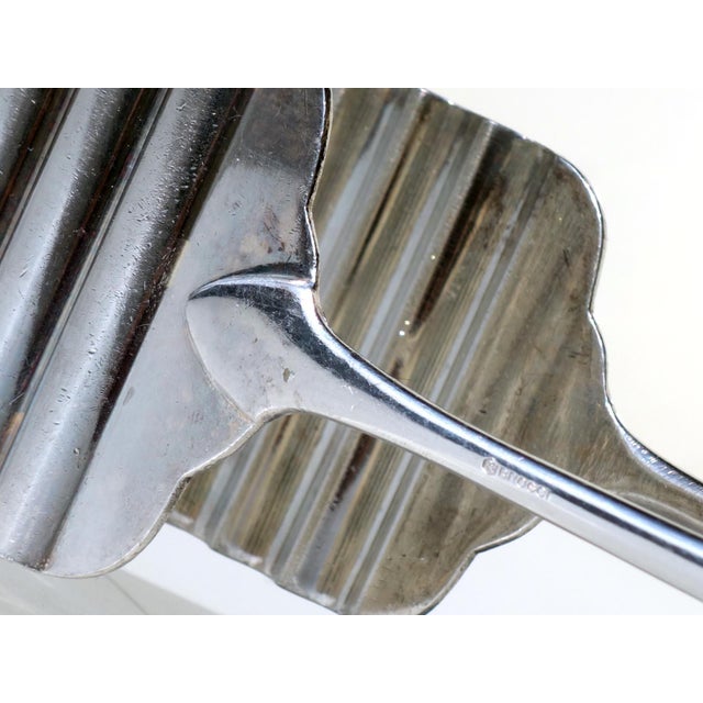 1930s Art Deco Nickel Silver Asparagus Tongs from Broggie, 1930s, Set of 2 For Sale - Image 5 of 6