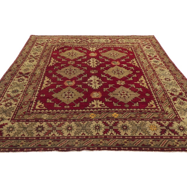 Gothic Vintage Turkish Oushak Rug - 5'06 X 8'00 For Sale - Image 3 of 9
