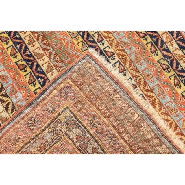 Tribal Late 18th Century Antique Persian Tribal Qashqai Rug 3' x 4'10'' For Sale - Image 3 of 12