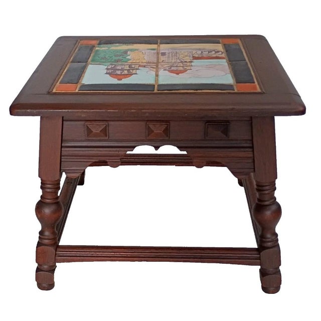 1920s Antique Taylor Tile Santa Barbara Mission Table, California Spanish Revival, 1920s For Sale - Image 5 of 18