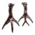 Organic Metallic Antler Candle Holders, a Pair For Sale