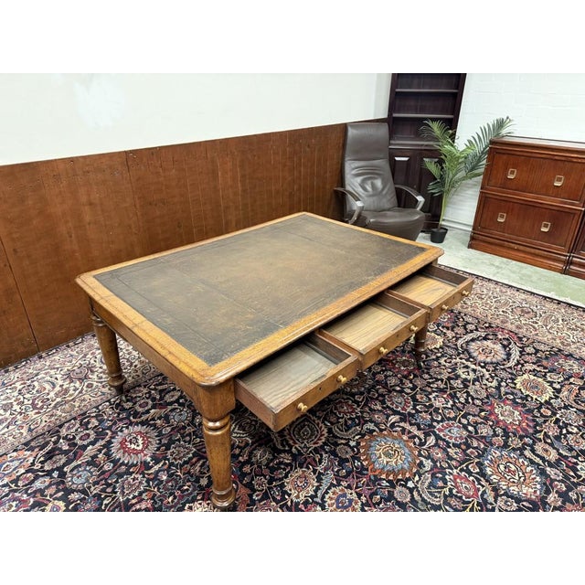 English Writing Desk in Oak For Sale - Image 11 of 18