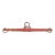 Early 20th Century Rustic Barn Yard Red Painted Wood Bar With Iron Hardware For Sale