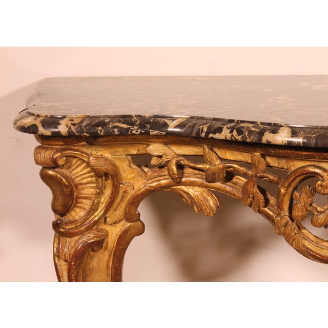 Louis XV Console in Gilt Wood For Sale - Image 13 of 17