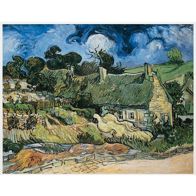 Printmaking Materials 2008 After Van Gogh "Thatched Cottages in Cordeville", First Edition German Poster For Sale - Image 7 of 7