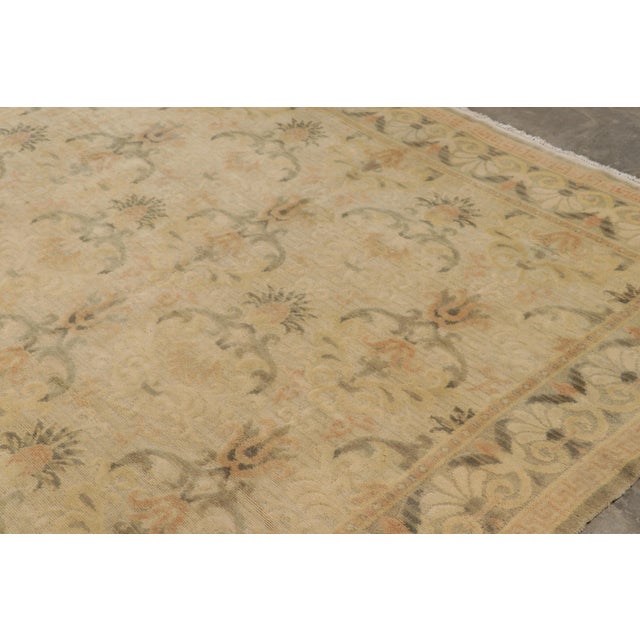 2010s Rug & Kilim’s Oversized Spanish Arts & Crafts Style Rug With Floral Patterns For Sale - Image 5 of 9