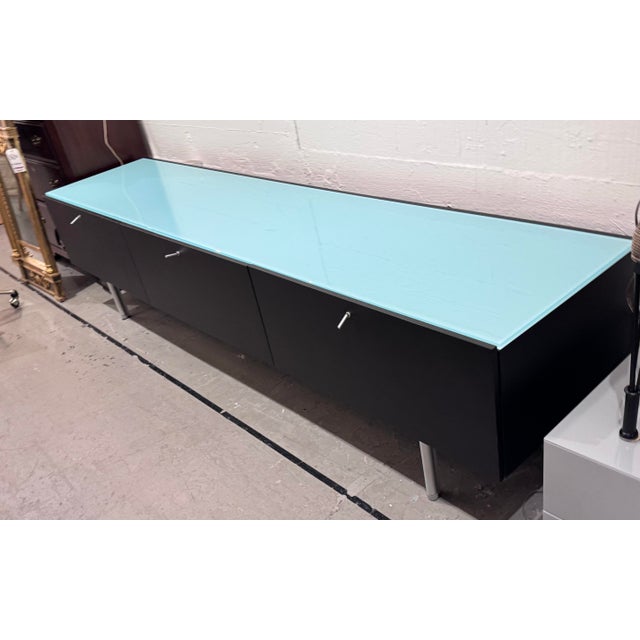 Black Piero Lissoni for Cassina Flat Series Credenza For Sale - Image 8 of 12