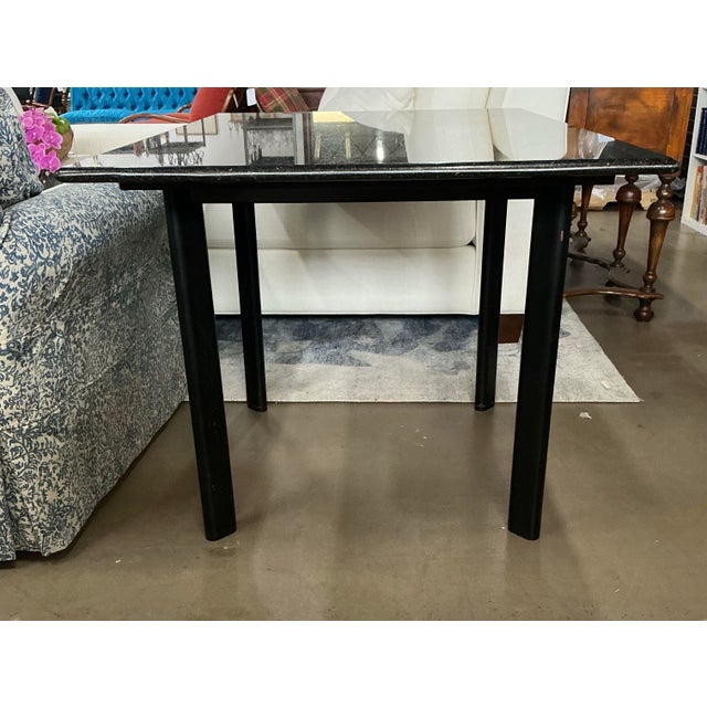 Stone Knoll Black Granite Table For Sale - Image 7 of 8