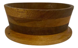Vintage 1970s Hand Turned Wooden Bowl