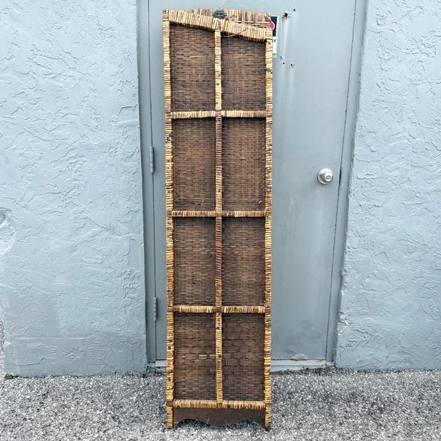 Boho Chic Boho Chic Wicker Room Divider/Screen - 3 Panels For Sale - Image 3 of 6