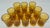 1950s Set of 12 Vintage Mid Century Morgantown Amber Crinkled Glasses For Sale - Image 5 of 9