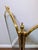 Hollywood Regency Vintage Brass & Glass Fireplace Screen - Arched Hollywood Regency Folding Screen For Sale - Image 3 of 8