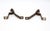 Mid 20th Century Pair of Vintage Floral Steel Curtain Rod Brackets For Sale - Image 5 of 5