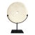Hand-Carved Indonesian Marble Disk on Stand, 10 Inches For Sale