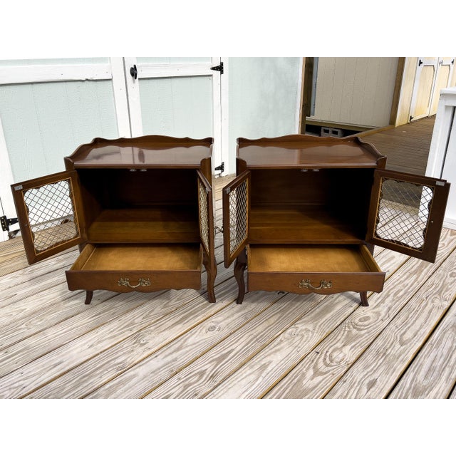 Mid 20th Century Townsend Furniture French Cherry Nightstand With