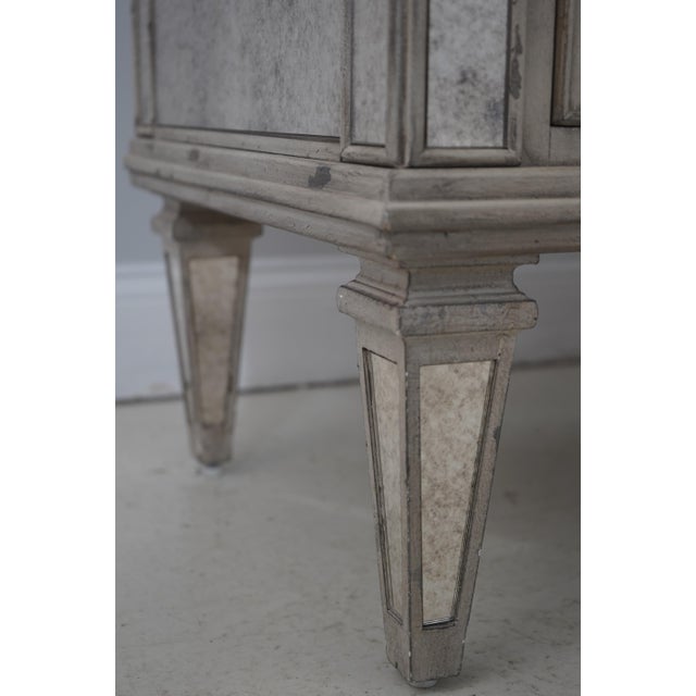 Silver Pair Hooker Hollywood Regency 3 Drawer Commode Chests For Sale - Image 8 of 18