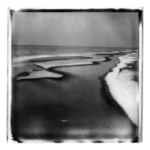 Frozen Beach no.3 - Black and White Polaroid Photography, Limited Edition of 20 2022