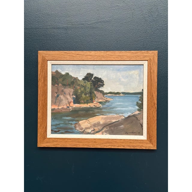 Ragner Nyberg, River, 1969, Oil on Panel, Framed For Sale - Image 16 of 18