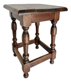 Early 20th Century French Walnut Stool