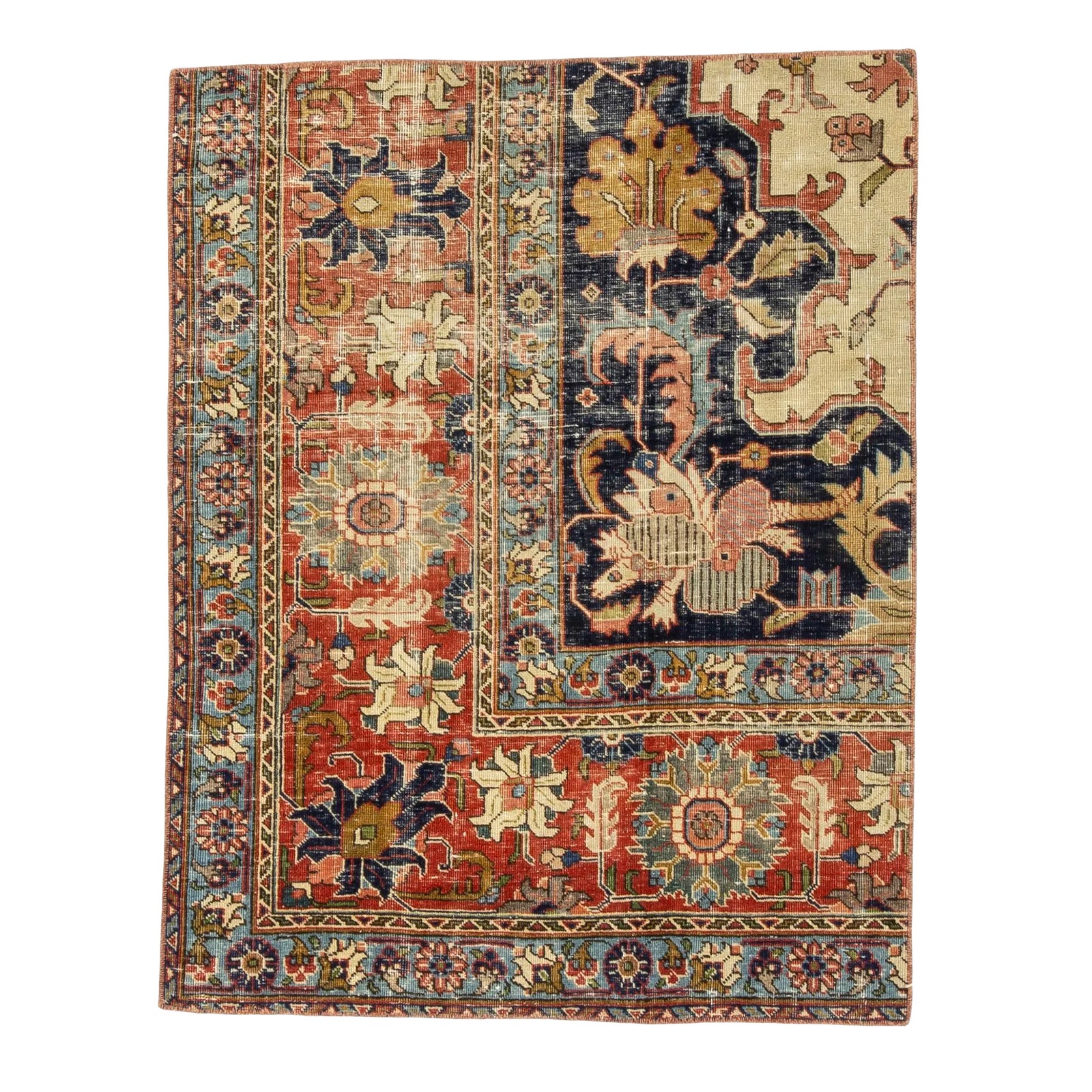 1960s Vintage Small Rug- 2′11″ × 3′9″ | Chairish