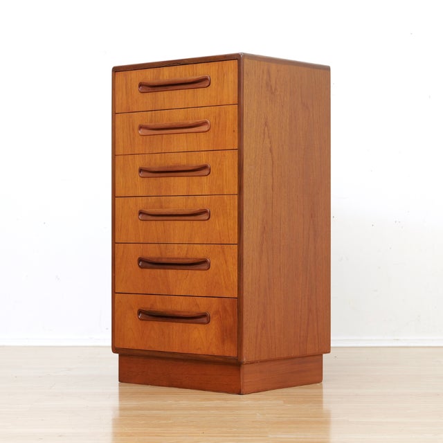 G Plan 1960s Mid Century Teak Fresco Tall Boy Dresser by Vb Wilkins for G Plan For Sale - Image 4 of 8