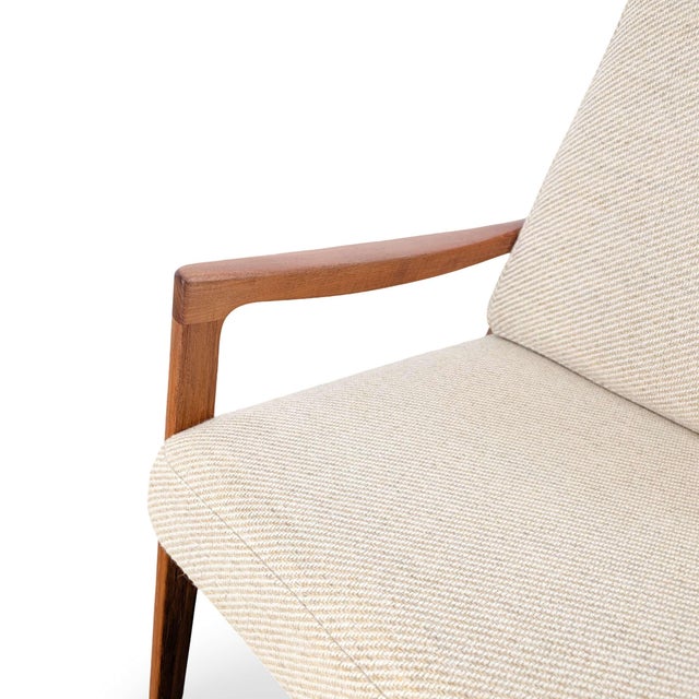 Senator Highback Armchair and Pouf by Ole Wanscher for Poul Jeppesen, Set of 3 For Sale - Image 13 of 15