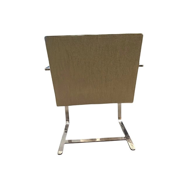 Ludwig Mies van der Rohe Vintage Chrome Brno Flatbar Armchair Attributed to Mies Van Der Rohe For Sale - Image 4 of 12