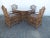 Brown Vintage Bamboo Dining Table & Chairs Set, 1970s, Set of 5 For Sale - Image 8 of 8
