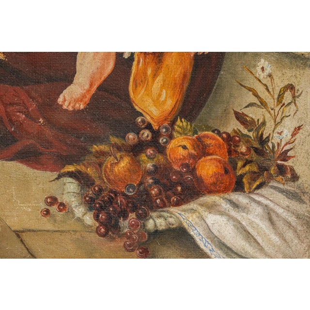 Tender Antique Framed Painting Signed 1877 Madonna Inspired Mother & Child Old World European Art Home Wall Decor For Sale In New York - Image 6 of 15