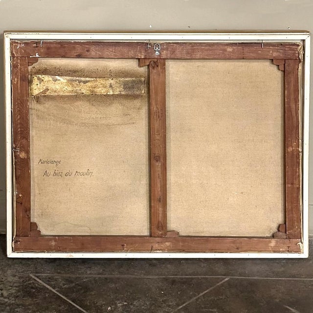 Antique Framed Oil Painting on Canvas by Leon De Frecheux (1884-1944) For Sale - Image 18 of 18