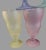 Mid-Century Modern Vintage Frosted Pastel Multicolored Ice Cream Sundae Dessert Glasses- Set of 5 For Sale - Image 3 of 6