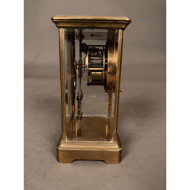 Late 19th Century French Crystal Regulator Clock With Brass Case, Circa 1890 For Sale - Image 15 of 17