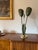 1970s Mid-Century Modern Green Lily Shaped Lamp For Sale - Image 4 of 7